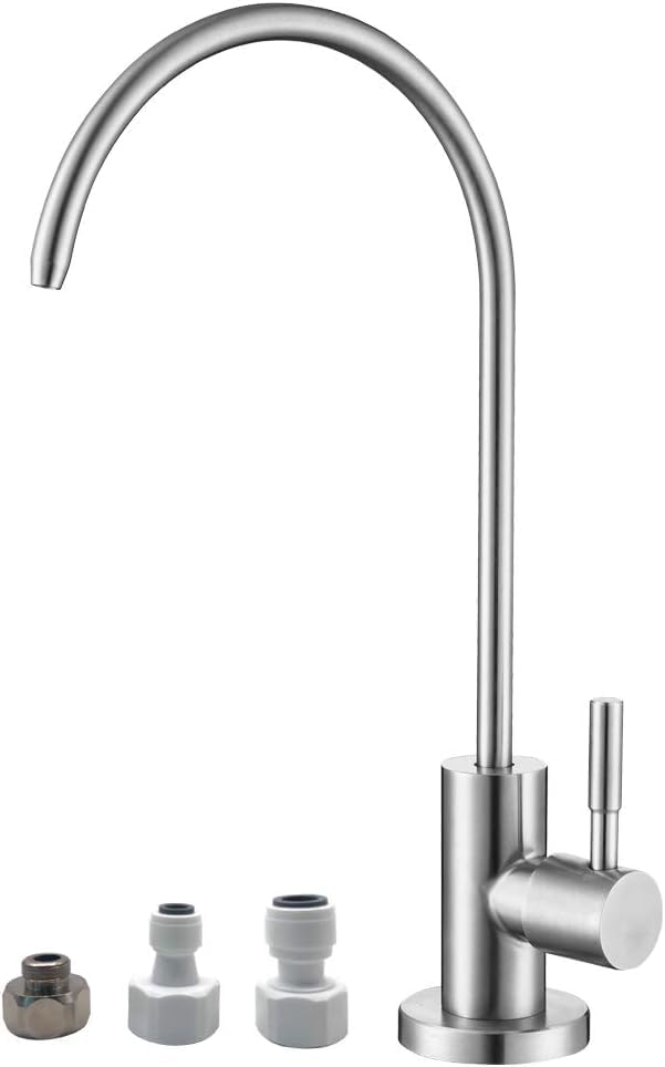 OWOFAN Kitchen Faucet with Pull Down Sprayer Brushed Nickel Stainless Steel 1 Handle Pull Out Spring Sink Faucets 1 Hole Or 3 Hole Dual Function for Farmhouse Camper Laundry Utility Rv Wet Bar