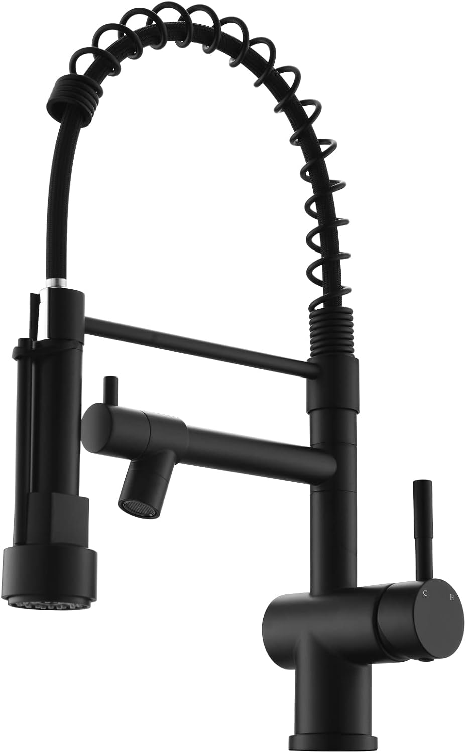 Kitchen Faucet with Pull Down Sprayer, VFAUOSIT Lead-Free Kitchen Sink Faucet Brushed Nickel Stainless Steel Modern High Arc Pull Out Single Hole Kitchen Faucets for Bar RV Bathroom Sink Faucets