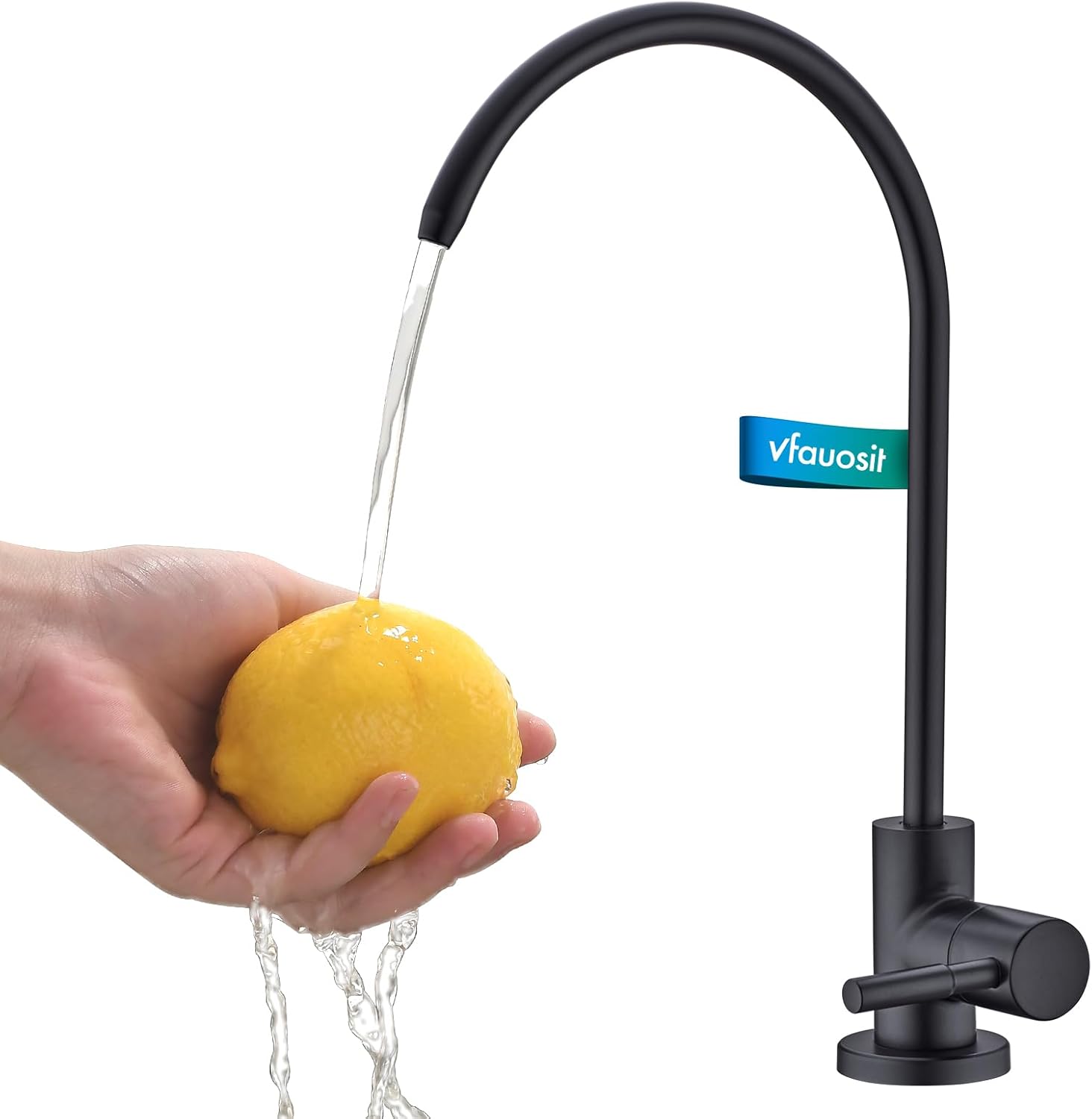 Kitchen Faucet with Pull Down Sprayer, VFAUOSIT Lead-Free Kitchen Sink Faucet Brushed Nickel Stainless Steel Modern High Arc Pull Out Single Hole Kitchen Faucets for Bar RV Bathroom Sink Faucets