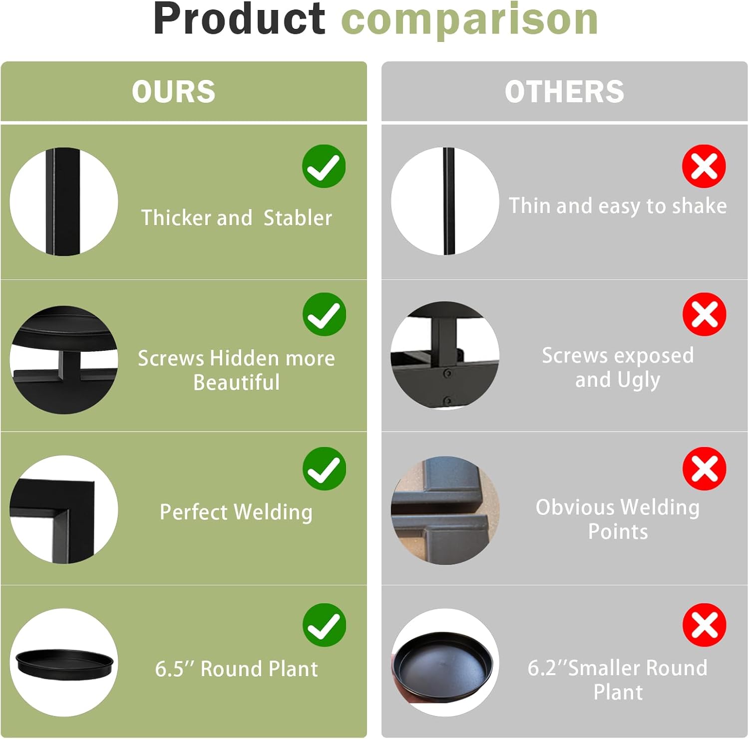 Picture Frame Plant Holder, Wall Mount Plants shelf Indoor Outdoor, Metal Hanging Planters Stand Decor, Window Planter Hanger Shelves, Modern Floating Ornament Rack Art for Home & Garden(Black 2pc)