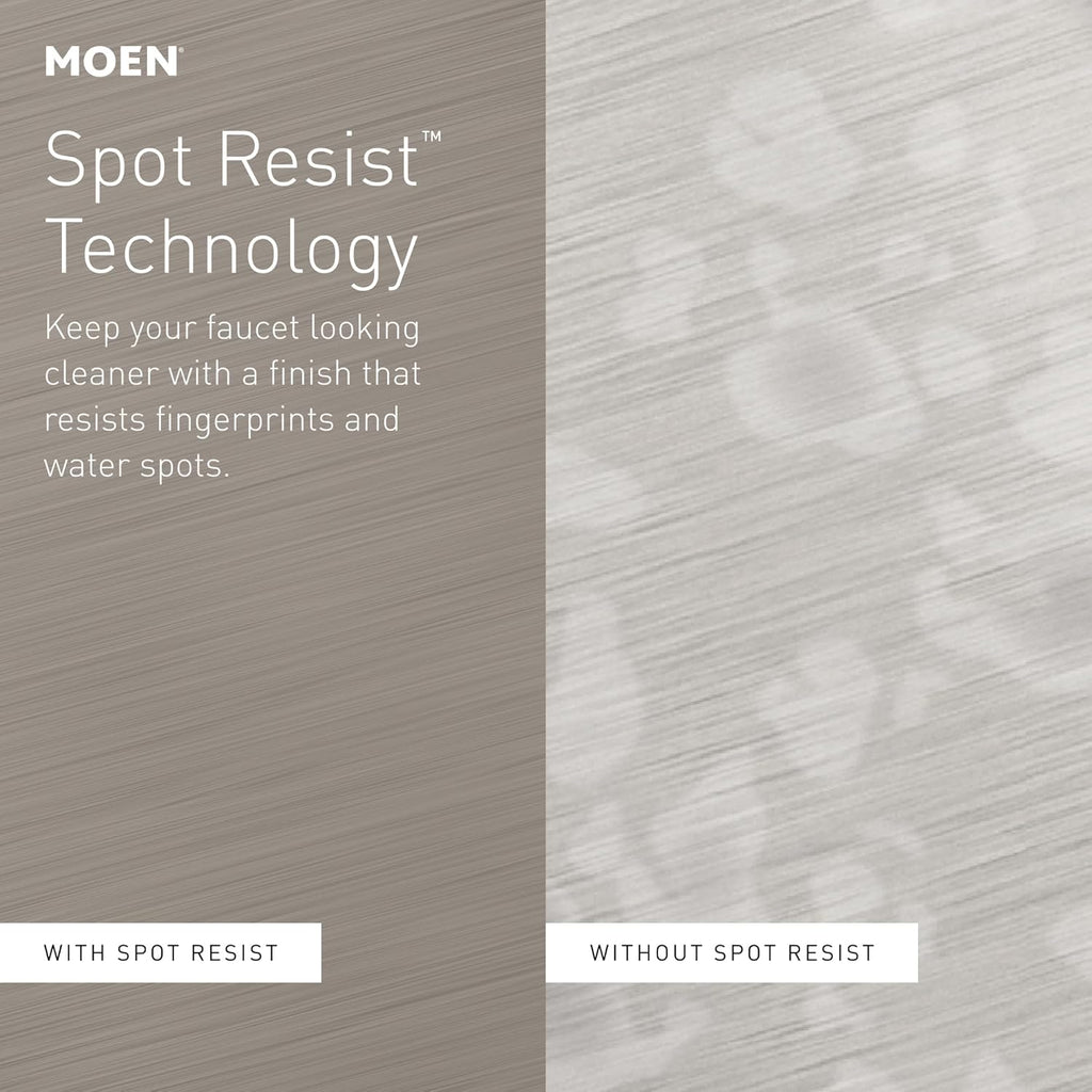 Moen Adler Spot Resist Stainless One-Handle High Arc Pulldown Kitchen Faucet with Power Clean, 87233SRS