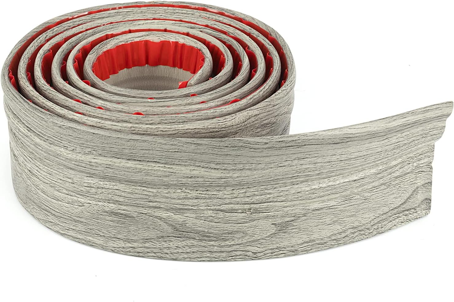 COUKIU Flexible Baseboard Molding Trim, Peel and Stick Rubber Wall Base Moulding Trim, 4 Inch x 16.4 Feet Self-Adhesive Vinyl Wall Base Cove Base (Creamy White)