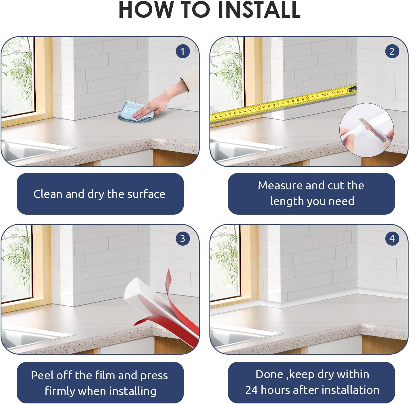 Flexible Quarter Round Molding, 158 Inch Peel and Stick Rubber Quarter Round Trim Molding with Self Adhesive, Waterproof Bendable Molding Trim for Wall Edge Corner,Staircase Cabinet Edge,White