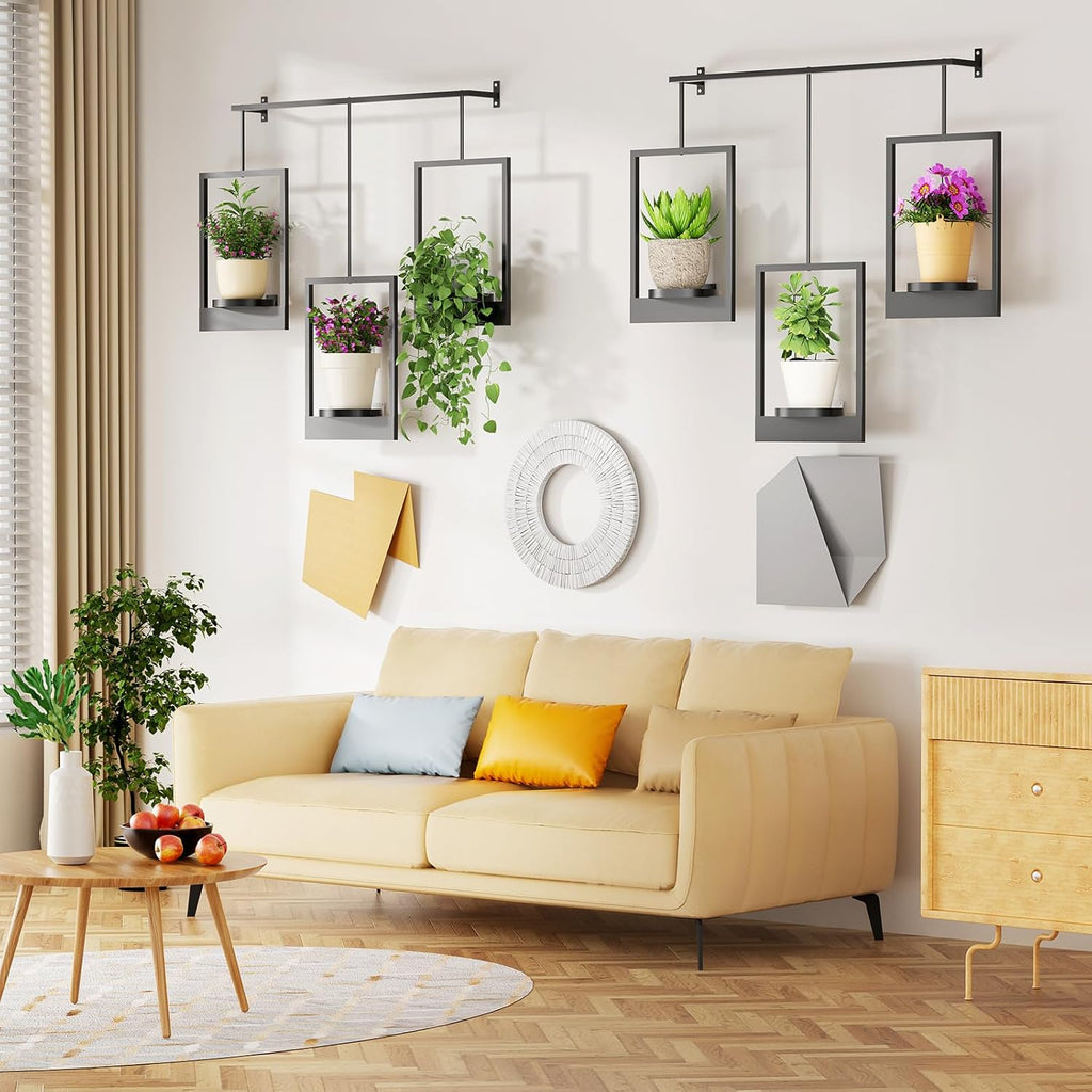 DEMEGA Wall Planters for Indoor Plants Wall Plant Holder Frame Plant Wall Hanger Window Plant Hanger for Livingroom Entryway (2)