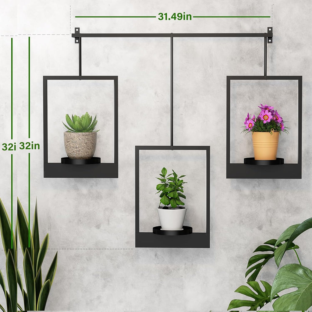 DEMEGA Wall Planters for Indoor Plants Wall Plant Holder Frame Plant Wall Hanger Window Plant Hanger for Livingroom Entryway (2)